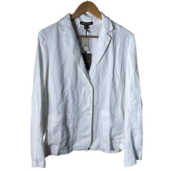 NEW Tommy Bahama Two Palms White Linen Women's Blazer Size Large - Picture 2 of 8